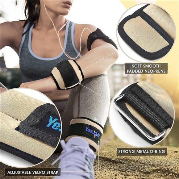 Yes4All Wrist & Ankle Weights Pair 1lb -10lbs, Adjustable Strap for Walking - Picture 2 of 7
